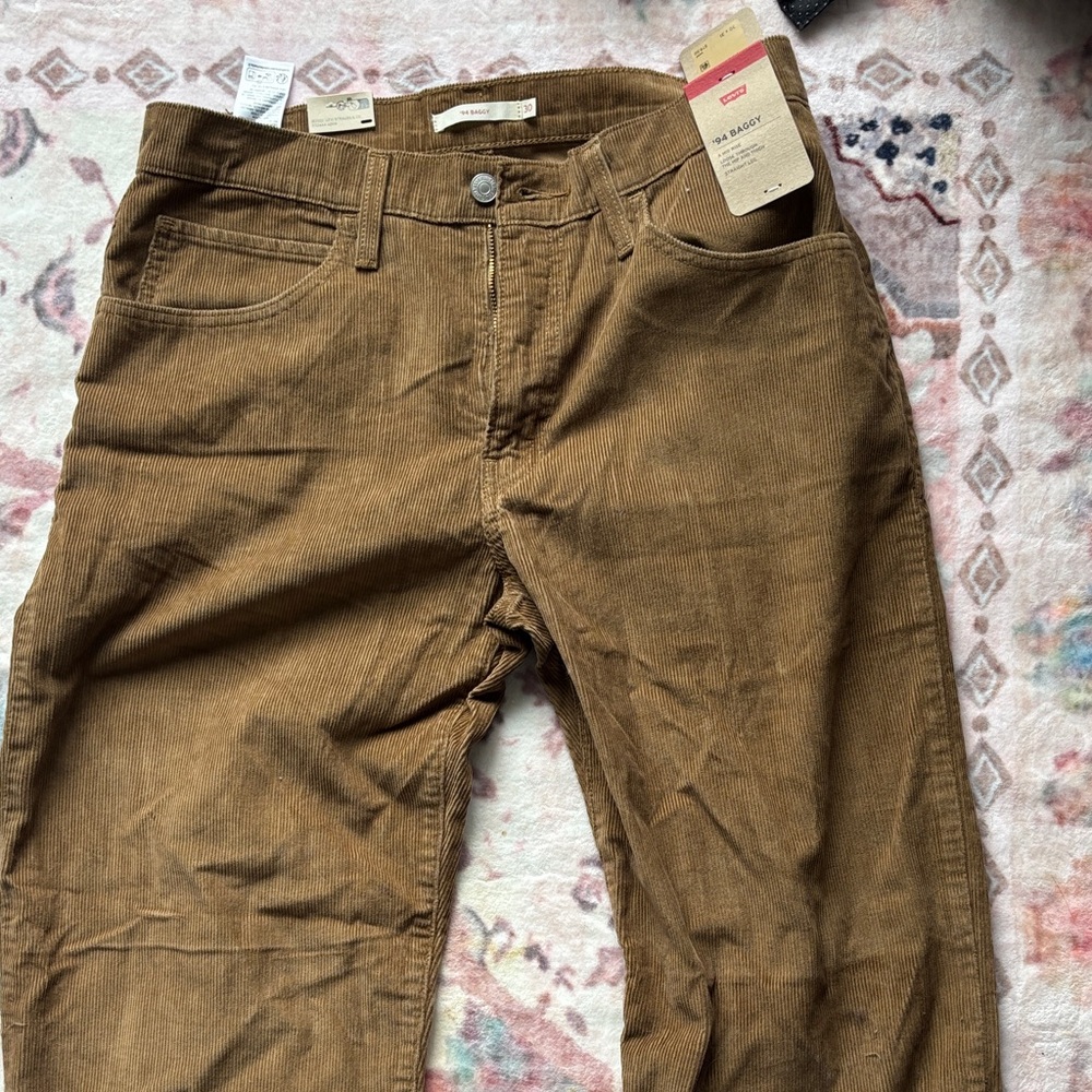 Women’s 30x31 Corduroy Pants - Brown NWT 94 Baggy Style